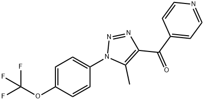 (5-METHYL-1-[4-(TRIFLUOROMETHOXY)PHENYL]-1H-1,2,3-TRIAZOL-4-YL)(4-PYRIDINYL)METHANONE Struktur