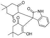 2-(3-(2-HYDROXY-4,4-DIMETHYL-6-OXOCYCLOHEX-1-ENYL)-2-OXOINDOLIN-3-YL)-5,5-DIMETHYLCYCLOHEXANE-1,3-DIONE Struktur