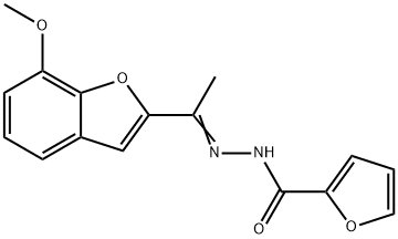 N'-[(E)-1-(7-METHOXY-1-BENZOFURAN-2-YL)ETHYLIDENE]-2-FUROHYDRAZIDE Struktur