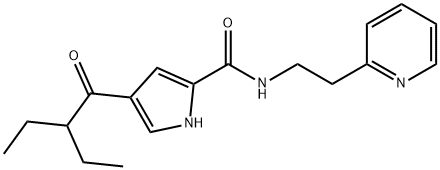 4-(2-ETHYLBUTANOYL)-N-[2-(2-PYRIDINYL)ETHYL]-1H-PYRROLE-2-CARBOXAMIDE Struktur