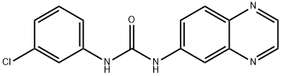 N-(3-CHLOROPHENYL)-N'-(6-QUINOXALINYL)UREA Struktur