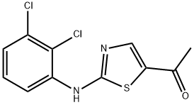 1-[2-(2,3-DICHLOROANILINO)-1,3-THIAZOL-5-YL]-1-ETHANONE Struktur