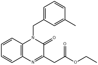 ETHYL 2-[4-(3-METHYLBENZYL)-3-OXO-3,4-DIHYDRO-2-QUINOXALINYL]ACETATE Struktur