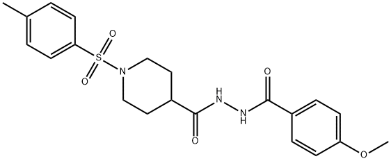 4-METHOXY-N'-((1-[(4-METHYLPHENYL)SULFONYL]-4-PIPERIDINYL)CARBONYL)BENZENECARBOHYDRAZIDE Struktur