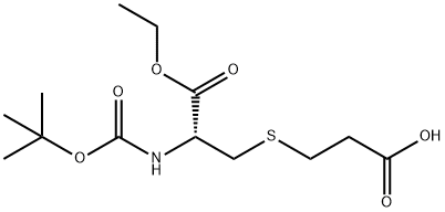 3-((2-[(TERT-BUTOXYCARBONYL)AMINO]-3-ETHOXY-3-OXOPROPYL)SULFANYL)PROPANOIC ACID Struktur