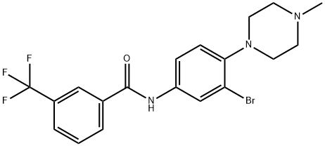 N-[3-BROMO-4-(4-METHYLPIPERAZINO)PHENYL]-3-(TRIFLUOROMETHYL)BENZENECARBOXAMIDE Struktur