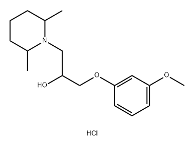 1-(2,6-DIMETHYLPIPERIDIN-1-YL)-3-(3-METHOXYPHENOXY)PROPAN-2-OL HYDROCHLORIDE Struktur