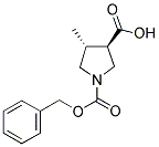 TRANS-3-CARBOXY-4-METHYL-1-CBZ-PYRROLIDINE Struktur