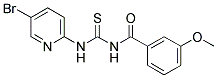 N-{[(5-BROMOPYRIDIN-2-YL)AMINO]CARBONOTHIOYL}-3-METHOXYBENZAMIDE Struktur