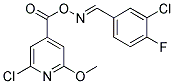 2-CHLORO-4-[(([(3-CHLORO-4-FLUOROPHENYL)METHYLENE]AMINO)OXY)CARBONYL]-6-METHOXYPYRIDINE Struktur