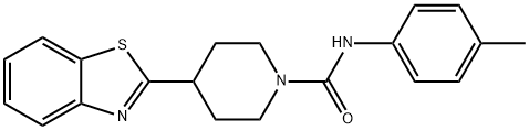 4-(1,3-BENZOTHIAZOL-2-YL)-N-(4-METHYLPHENYL)TETRAHYDRO-1(2H)-PYRIDINECARBOXAMIDE Struktur