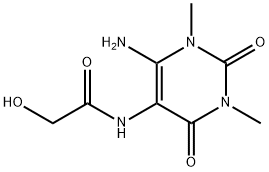 N-(6-AMINO-1,3-DIMETHYL-2,4-DIOXO-1,2,3,4-TETRAHYDROPYRIMIDIN-5-YL)-2-HYDROXYACETAMIDE Struktur