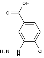 4-CHLORO-3-HYDRAZINO-BENZOIC ACID Struktur