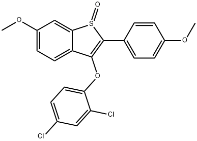 3-(2,4-DICHLOROPHENOXY)-6-METHOXY-2-(4-METHOXYPHENYL)-1H-1-BENZOTHIOPHEN-1-ONE Struktur