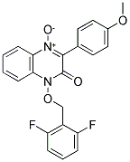 4-[(2,6-DIFLUOROBENZYL)OXY]-2-(4-METHOXYPHENYL)-3-OXO-3,4-DIHYDROQUINOXALIN-1-IUM-1-OLATE Struktur