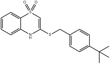 3-([4-(TERT-BUTYL)BENZYL]SULFANYL)-1LAMBDA6,4-BENZOTHIAZINE-1,1(4H)-DIONE Struktur