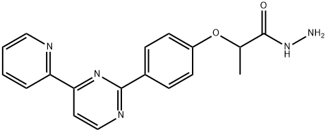 2-(4-[4-(2-PYRIDINYL)-2-PYRIMIDINYL]PHENOXY)PROPANOHYDRAZIDE Struktur