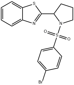 2-(1-[(4-BROMOPHENYL)SULFONYL]-2-PYRROLIDINYL)-1,3-BENZOTHIAZOLE Struktur