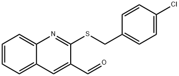 2-[(4-CHLOROBENZYL)SULFANYL]-3-QUINOLINECARBALDEHYDE Struktur