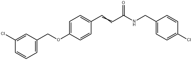 (E)-N-(4-CHLOROBENZYL)-3-(4-[(3-CHLOROBENZYL)OXY]PHENYL)-2-PROPENAMIDE Struktur