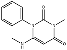 3-METHYL-6-(METHYLAMINO)-1-PHENYLPYRIMIDINE-2,4(1H,3H)-DIONE Struktur