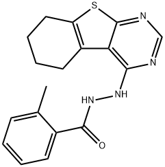 2-METHYL-N'-5,6,7,8-TETRAHYDRO[1]BENZOTHIENO[2,3-D]PYRIMIDIN-4-YLBENZOHYDRAZIDE Struktur