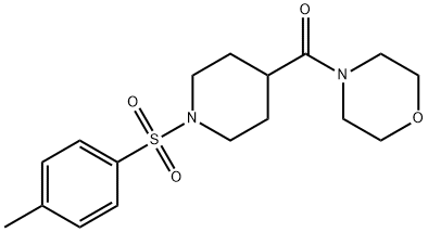 (1-[(4-METHYLPHENYL)SULFONYL]-4-PIPERIDINYL)(MORPHOLINO)METHANONE Struktur