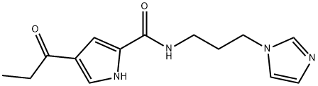 N-[3-(1H-IMIDAZOL-1-YL)PROPYL]-4-PROPIONYL-1H-PYRROLE-2-CARBOXAMIDE Struktur