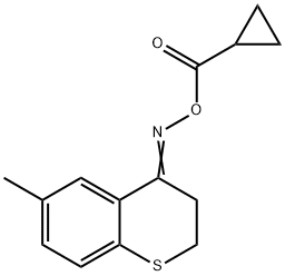 4-([(CYCLOPROPYLCARBONYL)OXY]IMINO)-6-METHYLTHIOCHROMANE Struktur