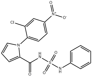 N-([1-(2-CHLORO-4-NITROPHENYL)-1H-PYRROL-2-YL]CARBONYL)-N'-PHENYLSULFAMIDE Struktur