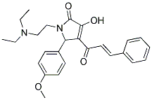 4-CINNAMOYL-1-(2-(DIETHYLAMINO)ETHYL)-3-HYDROXY-5-(4-METHOXYPHENYL)-1H-PYRROL-2(5H)-ONE Struktur