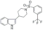 3-[1-((3-(TRIFLUOROMETHYL)PHENYL)SULPHONYL)PIPERIDIN-4-YL]-1H-INDOLE Struktur