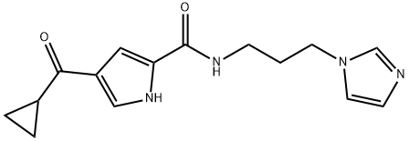 4-(CYCLOPROPYLCARBONYL)-N-[3-(1H-IMIDAZOL-1-YL)PROPYL]-1H-PYRROLE-2-CARBOXAMIDE Struktur