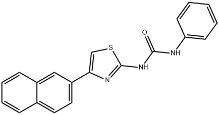 N-[4-(2-NAPHTHYL)-1,3-THIAZOL-2-YL]-N'-PHENYLUREA Struktur