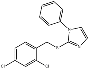 2,4-DICHLOROBENZYL 1-PHENYL-1H-IMIDAZOL-2-YL SULFIDE Struktur