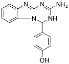 4-(2-AMINO-3,4-DIHYDRO[1,3,5]TRIAZINO[1,2-A]BENZIMIDAZOL-4-YL)PHENOL Struktur