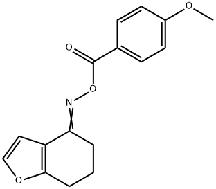 4-([(4-METHOXYBENZOYL)OXY]IMINO)-6,7-DIHYDRO-1-BENZOFURAN Struktur