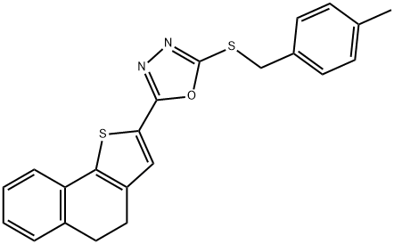 2-(4,5-DIHYDRONAPHTHO[1,2-B]THIOPHEN-2-YL)-5-[(4-METHYLBENZYL)SULFANYL]-1,3,4-OXADIAZOLE Struktur