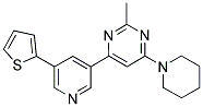 2-METHYL-4-PIPERIDIN-1-YL-6-(5-THIEN-2-YLPYRIDIN-3-YL)PYRIMIDINE Struktur