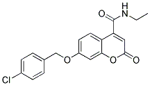 7-(4-CHLOROBENZYLOXY)-N-ETHYL-2-OXO-1-BENZOPYRAN-4-CARBOXAMIDE Struktur