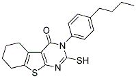 3-(4-BUTYL-PHENYL)-2-MERCAPTO-5,6,7,8-TETRAHYDRO-3H-BENZO[4,5]THIENO[2,3-D]PYRIMIDIN-4-ONE Struktur