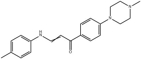 (E)-1-[4-(4-METHYLPIPERAZINO)PHENYL]-3-(4-TOLUIDINO)-2-PROPEN-1-ONE Struktur