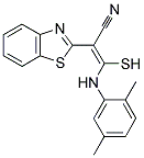 2-BENZOTHIAZOL-2-YL-3-(2,5-DIMETHYL-PHENYLAMINO)-3-MERCAPTO-ACRYLONITRILE Struktur