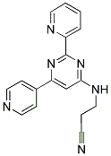 3-[(2-PYRIDIN-2-YL-6-PYRIDIN-4-YLPYRIMIDIN-4-YL)AMINO]PROPANENITRILE