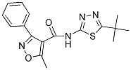 N-(5-TERT-BUTYL-1,3,4-THIADIAZOL-2-YL)-5-METHYL-3-PHENYLISOXAZOLE-4-CARBOXAMIDE Struktur