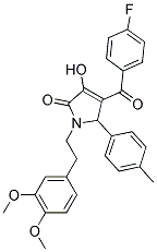 1-(3,4-DIMETHOXYPHENETHYL)-4-(4-FLUOROBENZOYL)-3-HYDROXY-5-P-TOLYL-1H-PYRROL-2(5H)-ONE Struktur