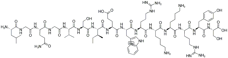 H-LEU-GLY-GLN-GLY-VAL-SER-ILE-GLU-TRP-ARG-LYS-LYS-ARG-TYR-SER-OH Struktur
