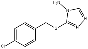 3-[(4-CHLOROBENZYL)THIO]-4H-1,2,4-TRIAZOL-4-AMINE Struktur