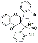 CHROMAN-4'-ONE-3'-SPIRO-3-N-METHYL-4-(2-BROMOPHENYL)-PYRROLIDINE-2-SPIRO-3''-OXINDOLE Struktur