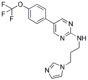 N-[3-(1H-IMIDAZOL-1-YL)PROPYL]-5-[4-(TRIFLUOROMETHOXY)PHENYL]PYRIMIDIN-2-AMINE Struktur